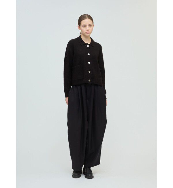 mizuiro ind「mizuiro ind 襟付きショートカーディガン」|ニット・セーター|