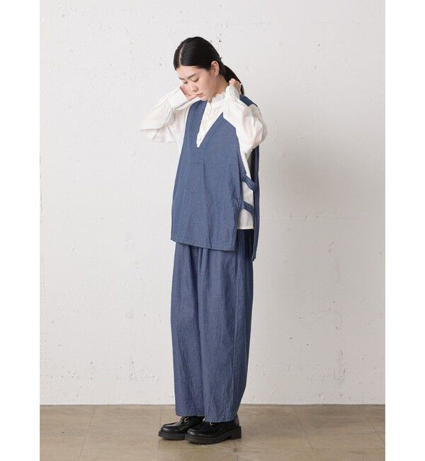 MidiUmi「MidiUmi デニムサイドストラップベスト」|ベスト・ジレ|