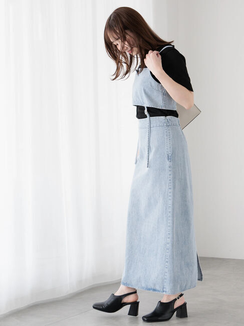 Te chichi TERRASSE「ビスチェ2WAYキャミワンピース(セットアップ可)《2025spring catalog item》」|ワンピース|ブルー