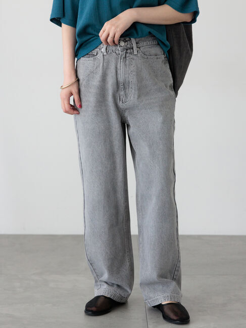 Lugnoncure「ストレートデニムパンツ」|その他|グレー