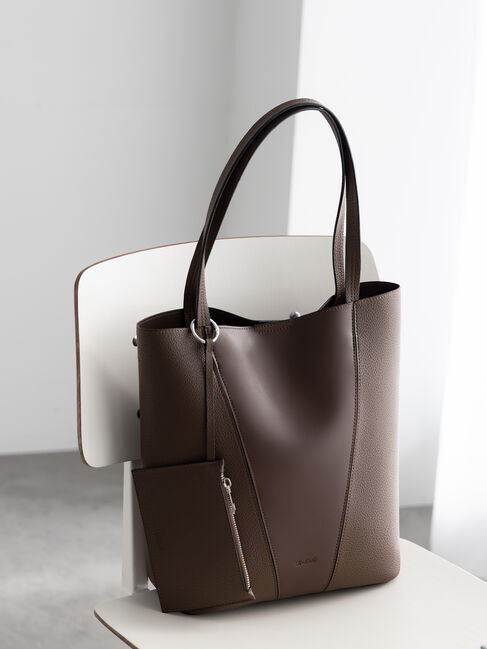 Te chichi「切替BIGTOTEバッグ(ポーチ付)」|その他|ブラウン