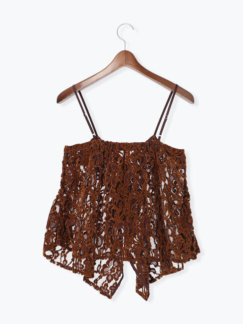 Te chichi「ベロアレースキャミソール」|キャミソール|