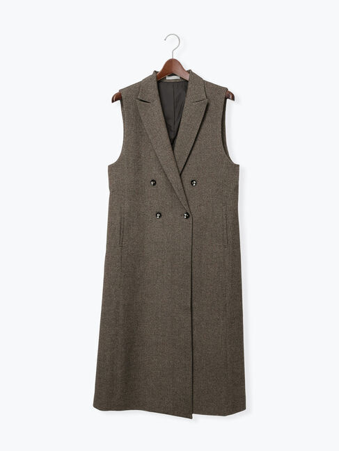 Te chichi「ツイードロングジレ（セットアップ可）」|ダウンベスト・ベスト|