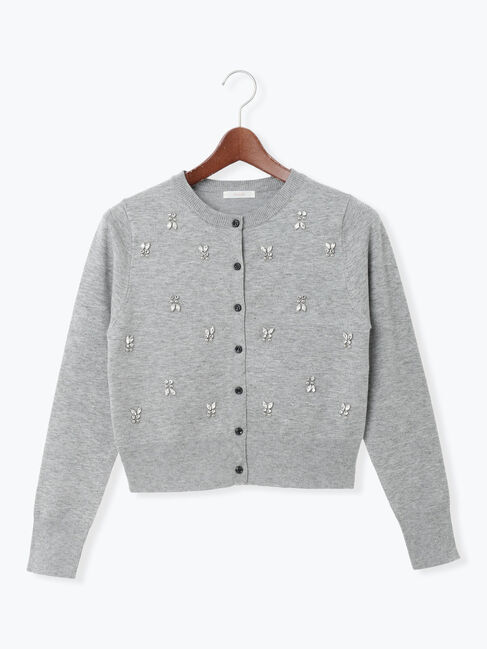 Te chichi「ビジューニットコンパクトカーディガン」|カーディガン|