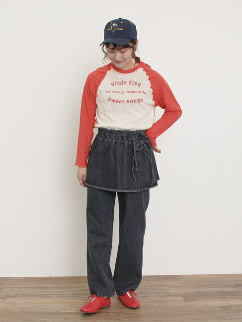 Samansa Mos2「シアーラグランロゴTシャツ」|Tシャツ・カットソー|