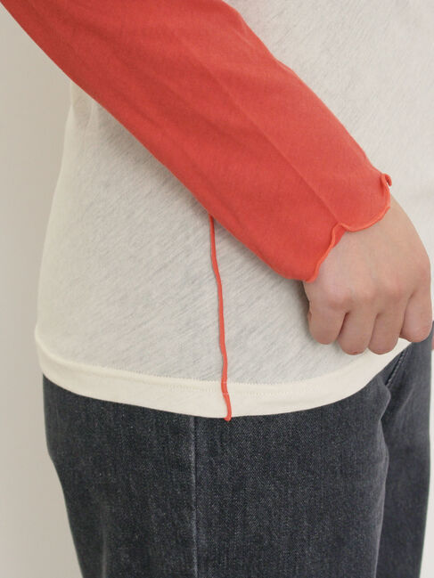 Samansa Mos2「シアーラグランロゴTシャツ」|Tシャツ・カットソー|