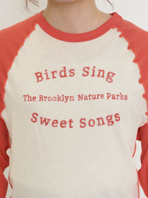 Samansa Mos2「シアーラグランロゴTシャツ」|Tシャツ・カットソー|