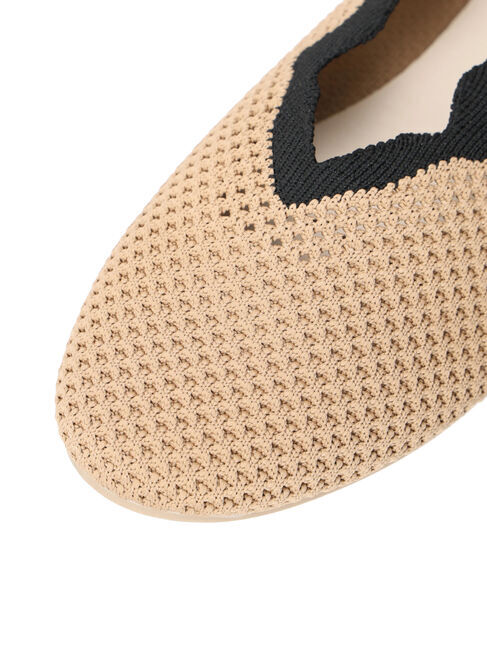 Samansa Mos2「ニットスカラップバレエシューズ」|ビジネス・ドレスシューズ|