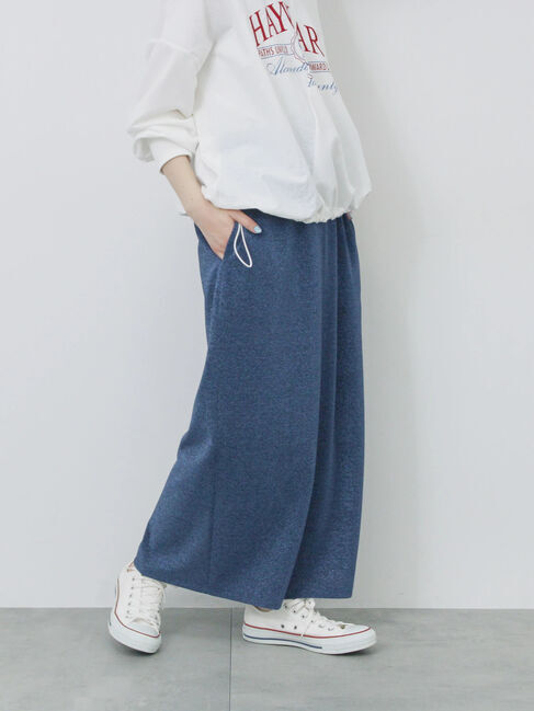 Samansa Mos2 blue「ラメナロースカート」|スカート|