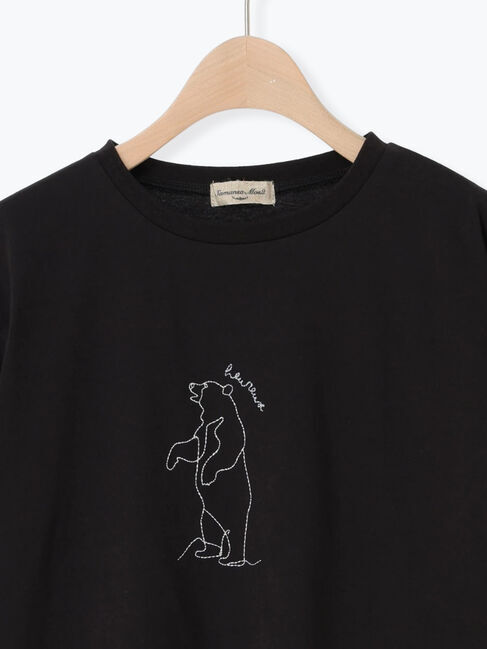 Samansa Mos2「◎アニマル刺繍Tシャツ」|Tシャツ・カットソー|