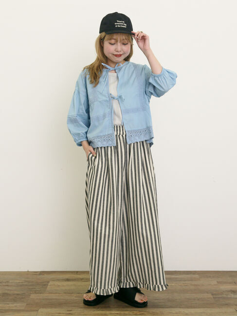 Samansa Mos2「パッチワークレースブラウス」|シャツ・ブラウス|