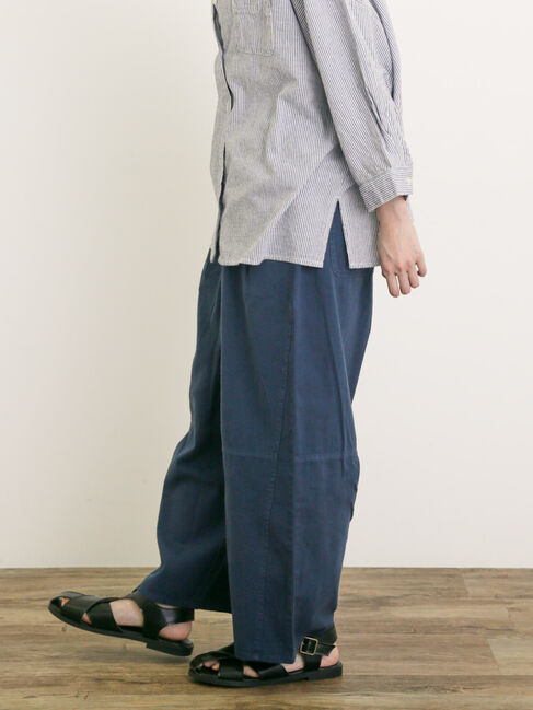 Samansa Mos2「製品染めバイオ加工切替パンツ」|その他|ネイビー