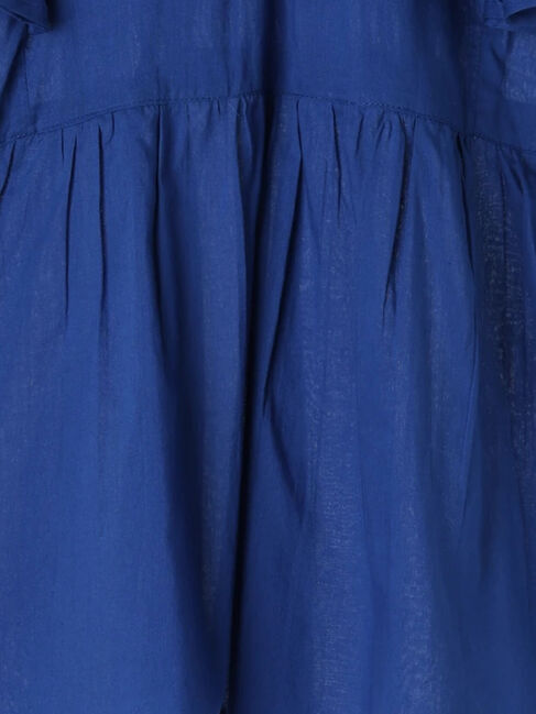 Samansa Mos2 blue「【Made in India】シャーリングブラウス」|シャツ・ブラウス|