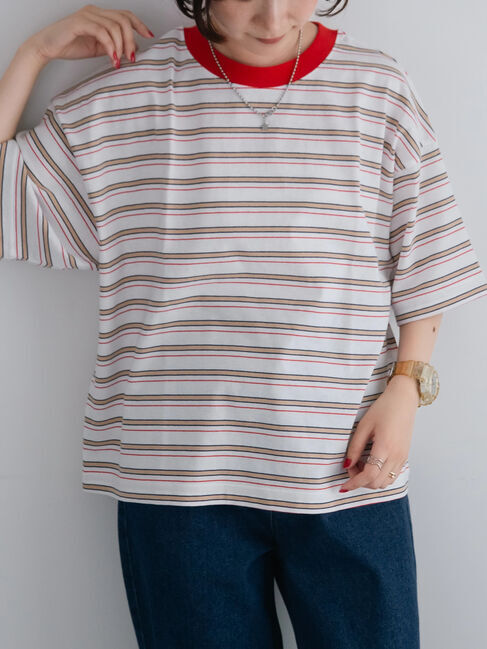SM2「マルチボーダーTシャツ」|Tシャツ・カットソー|オフホワイト
