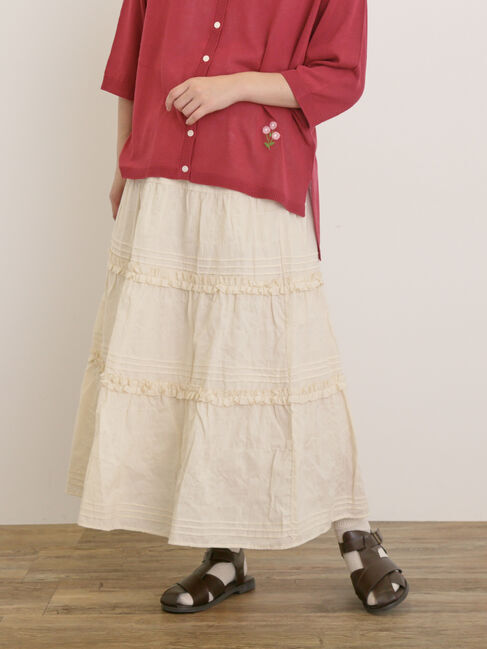 Samansa Mos2「フリルティアードスカート」|スカート|キナリ