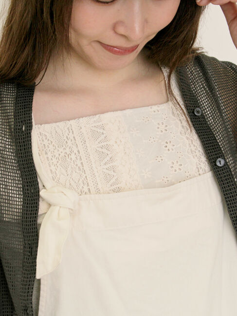 Samansa Mos2「前後2WAYメッシュレースカーディガン」|カーディガン|