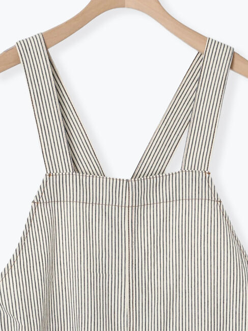 Samansa Mos2「刺繍デニム/ヒッコリーサロペットパンツ」|その他|