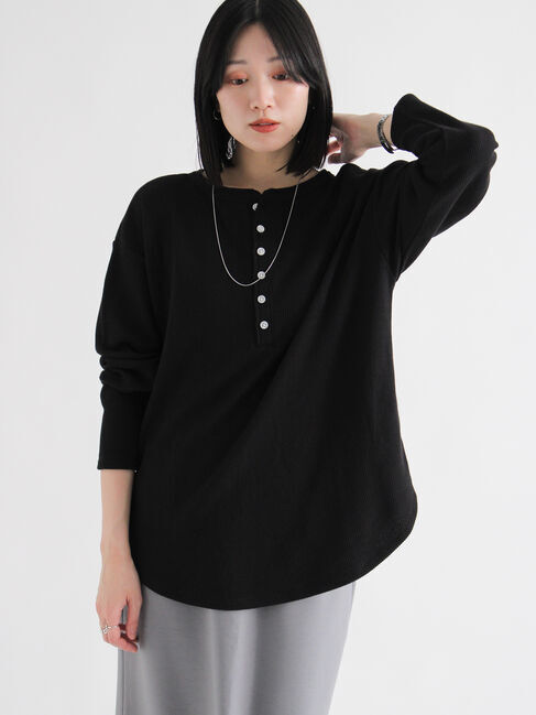 sm2rhythm「前後2wayヘンリーネックプルオーバー」|Tシャツ・カットソー|