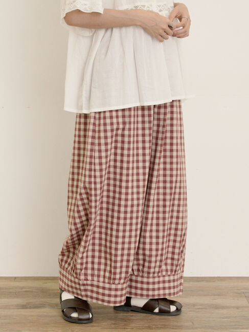 Samansa Mos2「【M/Lサイズ】裾切替ギャザーパンツ」|その他|