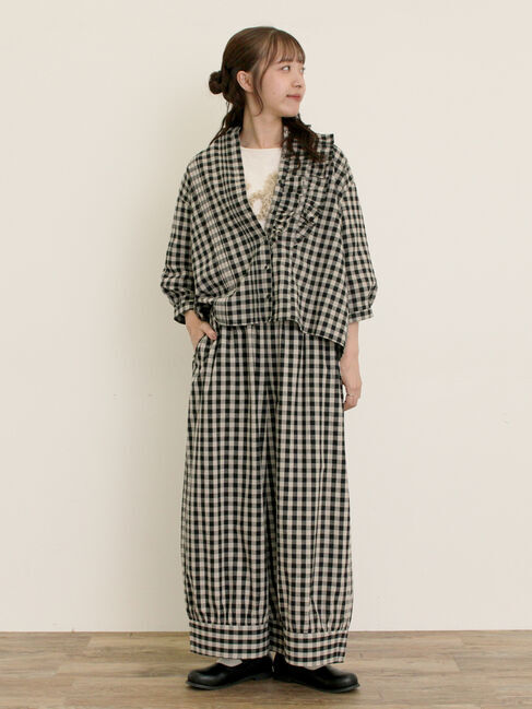 Samansa Mos2「【M/Lサイズ】裾切替ギャザーパンツ」|その他|