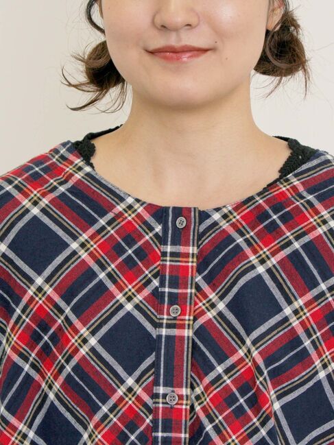 Samansa Mos2「◎チェック柄前後2WAYブラウス」|シャツ・ブラウス|