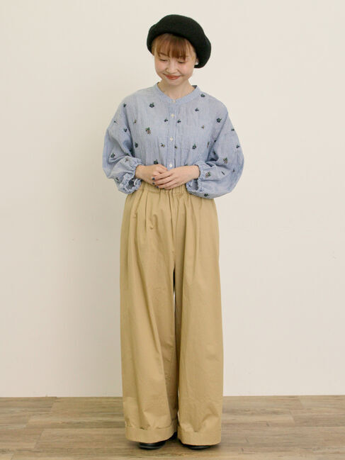 Samansa Mos2「ツイル裾ダブルワイドパンツ」|その他|