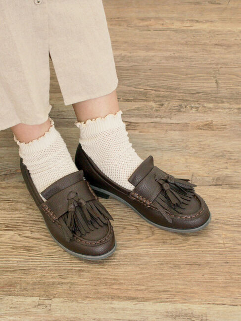 Samansa Mos2「タッセルローファー」|ビジネス・ドレスシューズ|ダークブラウン