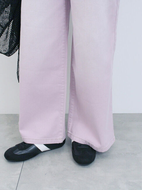 Samansa Mos2 blue「【ECO DENIM 】 ワイドストレートパンツ」|その他|