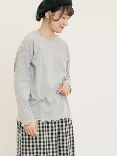 Samansa Mos2「[CYCLO]配色メロークルーネックカットソー」|Tシャツ・カットソー|