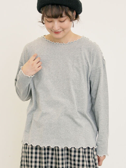 Samansa Mos2「[CYCLO]配色メロークルーネックカットソー」|Tシャツ・カットソー|