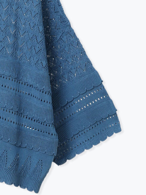 SM2「透かし編みフリル切替VネックZIPカーディガン」|カーディガン|