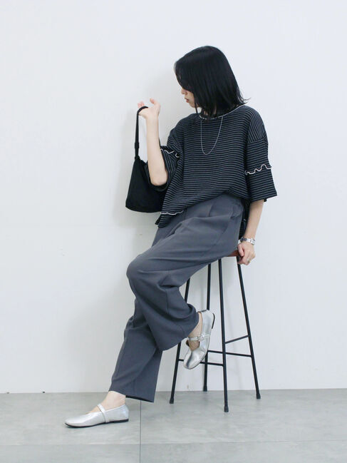 Samansa Mos2 blue「Vカットメリージェーン」|ビジネス・ドレスシューズ|