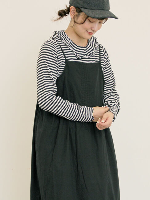 Samansa Mos2「襟付きしぼしぼボーダーカットソー」|Tシャツ・カットソー|