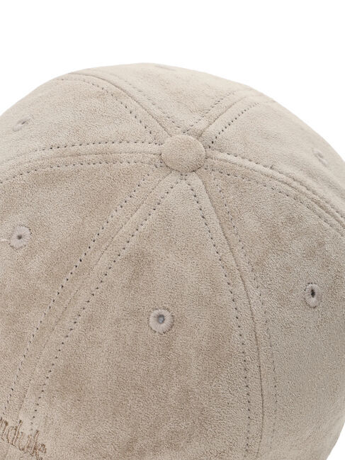 Samansa Mos2 blue「スエードロゴ刺繍キャップ」|その他|