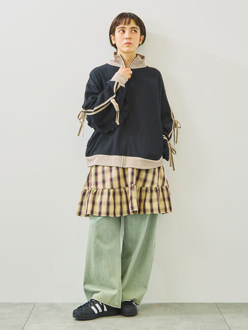 SM2「オーバーダイデニムタックパンツ」|その他|グリーン