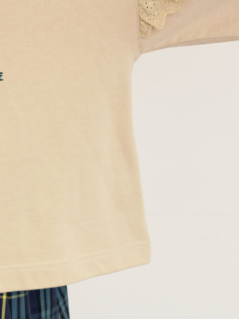 Samansa Mos2「袖フリル切替えスウェット」|Tシャツ・カットソー|