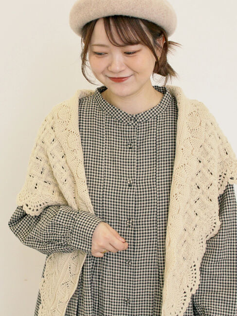 Samansa Mos2「トライアングルニットストール」|その他|