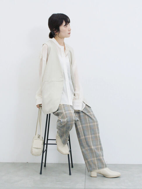 Samansa Mos2 blue「ダブルウエストアソートイージーパンツ」|その他|