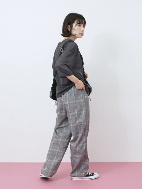 Samansa Mos2 blue「ダブルウエストアソートイージーパンツ」|その他|