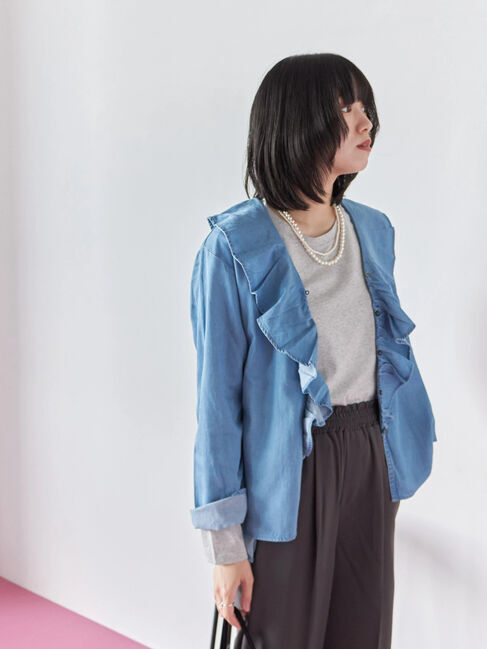 Samansa Mos2 blue「2連パールネックレス」|その他|