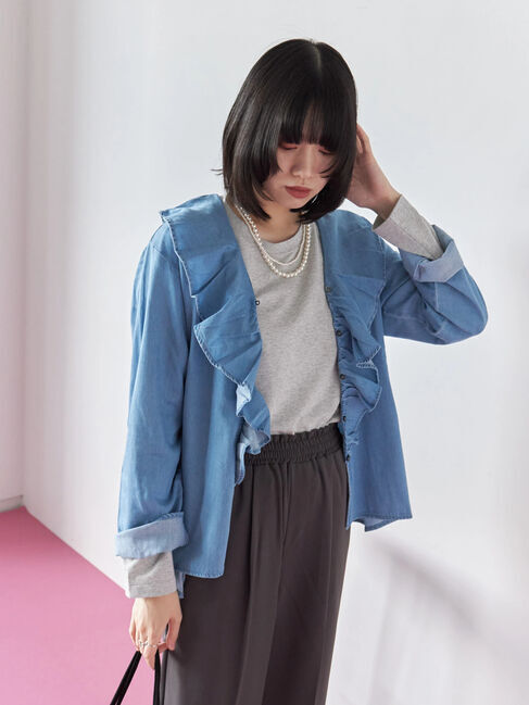 Samansa Mos2 blue「2連パールネックレス」|その他|