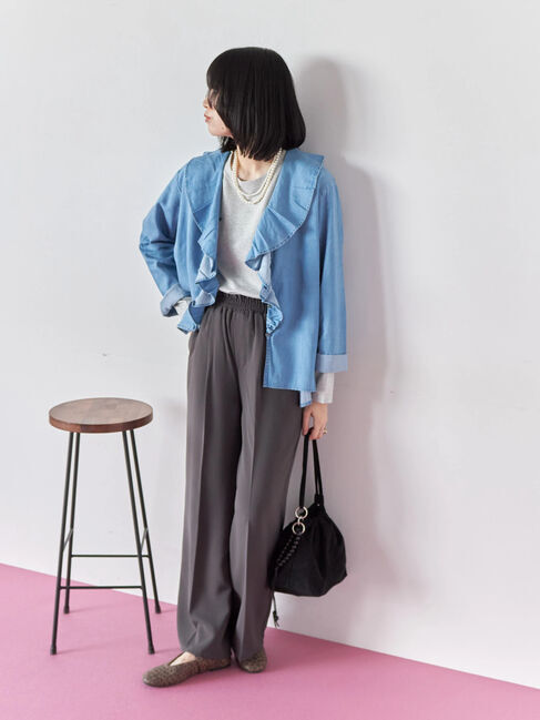 Samansa Mos2 blue「2連パールネックレス」|その他|