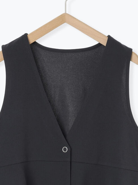 Samansa Mos2 blue「ペプラムベスト(セットアップ可)」|ダウンベスト・ベスト|