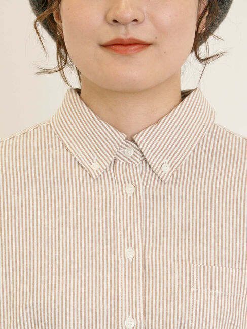 Samansa Mos2「ワンポイントロゴ刺繍シャツ」|シャツ・ブラウス|