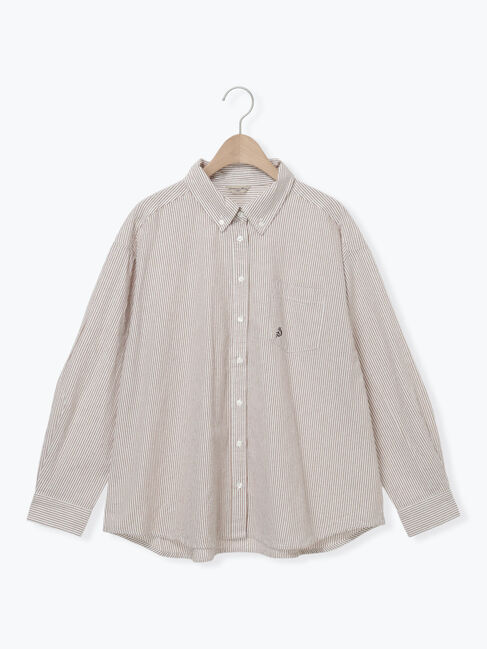 Samansa Mos2「ワンポイントロゴ刺繍シャツ」|シャツ・ブラウス|