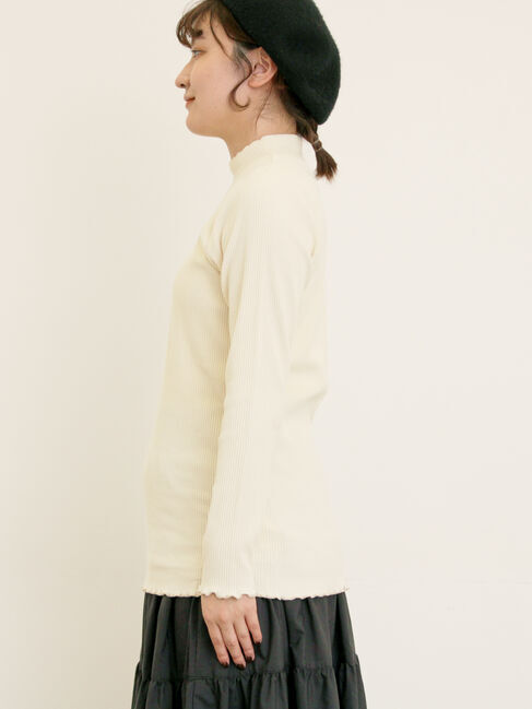 Samansa Mos2「リブハイネックインナー」|Tシャツ・カットソー|