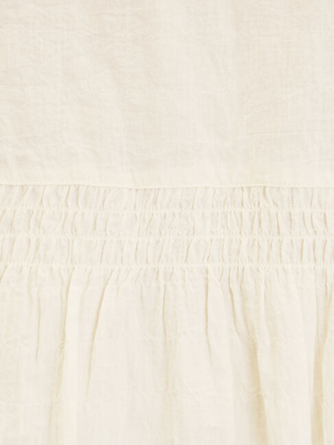 Samansa Mos2「シャーリング切替ふんわりチュニック」|シャツ・ブラウス|