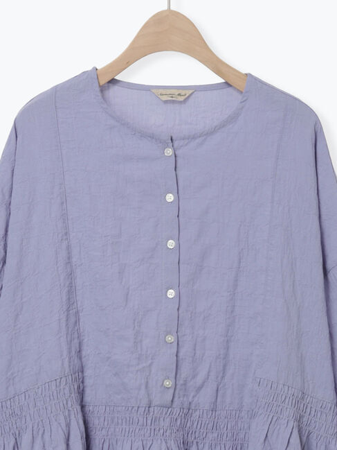 Samansa Mos2「シャーリング切替ふんわりチュニック」|シャツ・ブラウス|