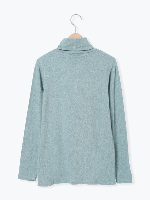 Samansa Mos2「【吸湿発熱】ベア天無地タートルネックインナー」|Tシャツ・カットソー|