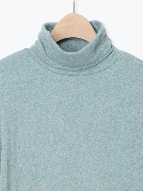 Samansa Mos2「【吸湿発熱】ベア天無地タートルネックインナー」|Tシャツ・カットソー|